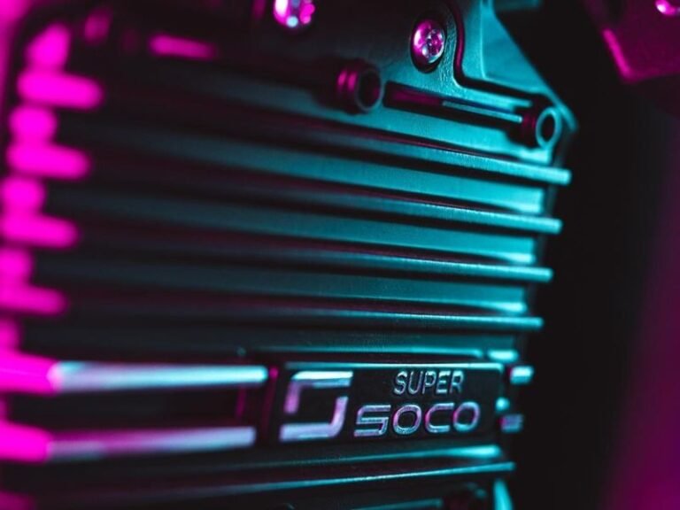 close up picture of the cooling fins on a super soco