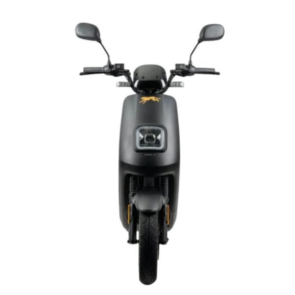 front view of a Bilis electric moped