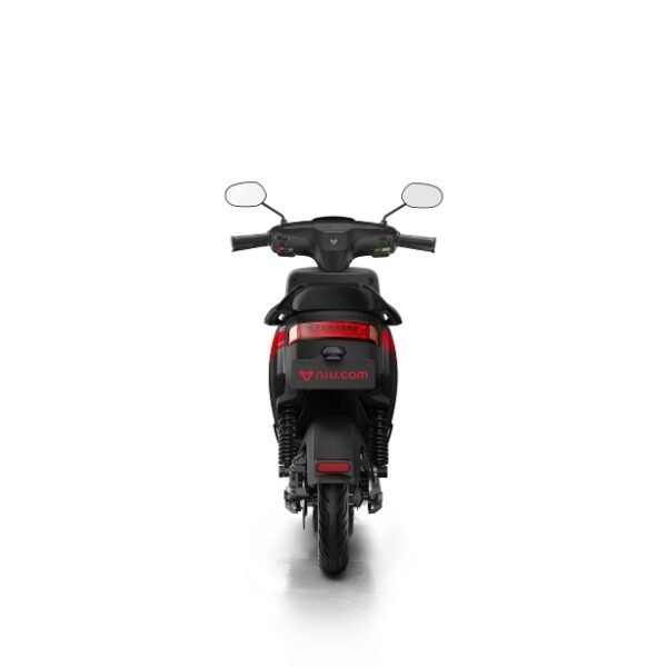 niu MQi+ sport in black and red rear side